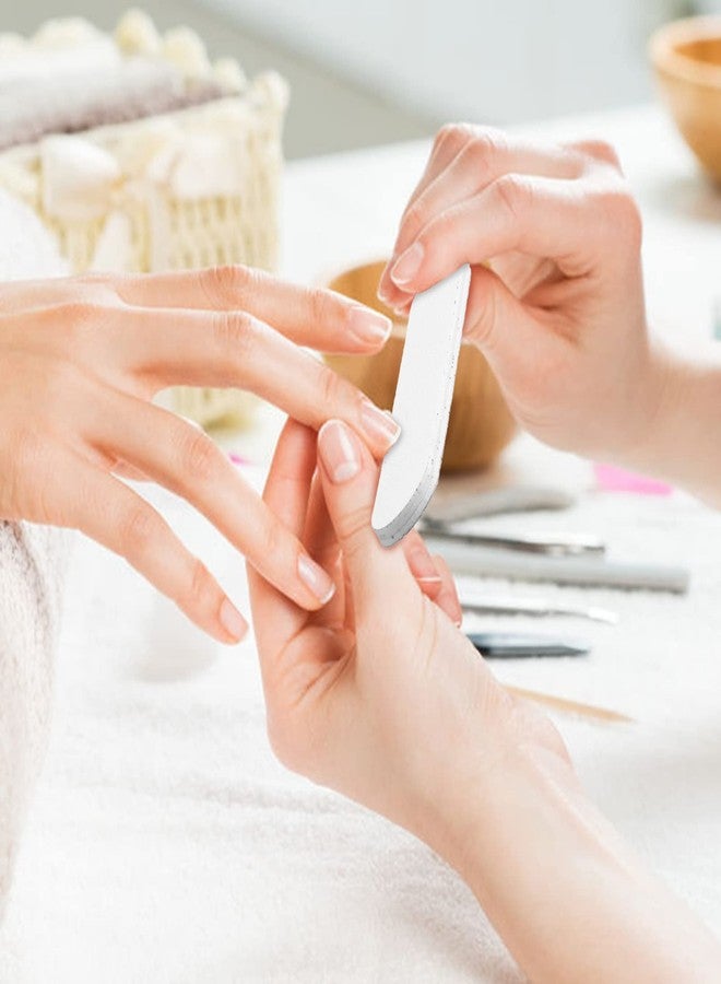 Sumind 100 Pack Nail Files Set Professional Double Sided Emery Boards for Nails Reusable 180 Grit Silver Diamond Files Bulk Home Natural Fingernails Toenails Manicure Pedicure Buffering Tools - Image 3