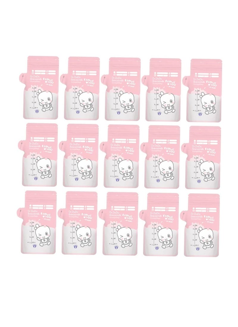 Portable Milk Powder Storage Bag, 30pcs Milk Storage Bag Baby Milk Drink Storage Bags Milk Freezer Bags Disposable Milk Bags Baby Breast Milk Powder Pouch Freezer Milk Pouch Pink Pp Dispenser - Image 1