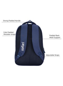 Safari Safari Omega Pro 35L Laptop Backpack with Raincover, 3 compartments, bottle holder, organizer, school bag for boys and girls, college bag for women and men, office bag, travel bag, Color- Blue  - Image 3
