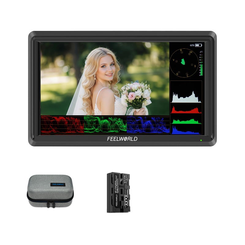 FEELWORLD S55E 55 Inch 500nit On Camera Field DSLR Monitor Ultra Lightweight 4K HDMI Input Output 3D LUT Waveform HDR Accurate Focus Expose for Video Shooting Vlogging with F550 Battery and Bag - Image 2