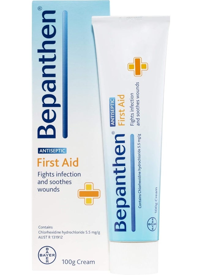 Bepanthen كريم بيبانثين لويماي للإسعافات الأولية المطهر لشفاء الجروح للعناية بالبشرة (100 جرام) - Image 1