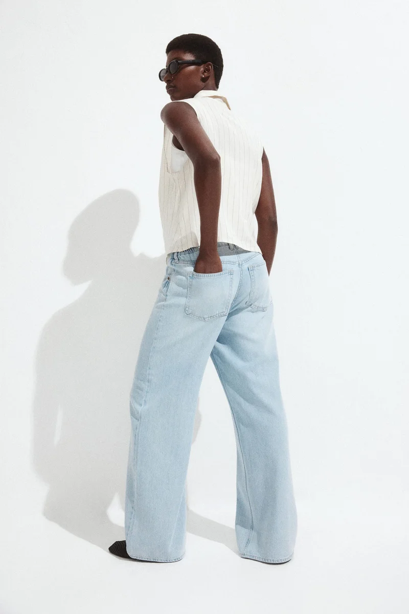 H&M  MAMA Wide Low Jeans for Women | Best Price UAE