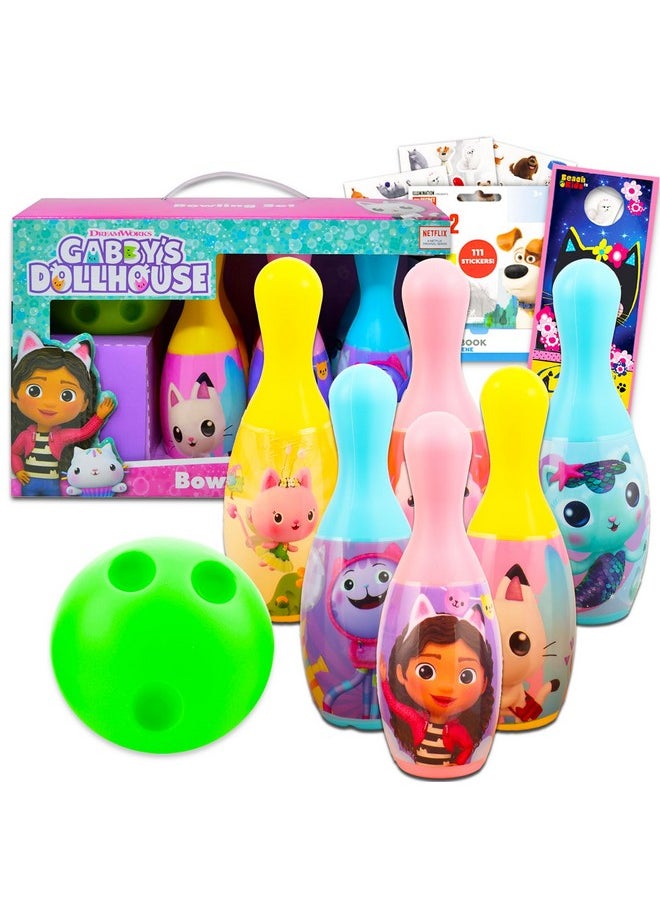 DreamWorks - Gabby'S Dollhouse Bowling Set For Kidsgabby'S Dollhouse Playset Bundle Gabby'S Dollhouse Toys Games Activities With Stickers More Gabby'S Dollhouse Games - Image 1
