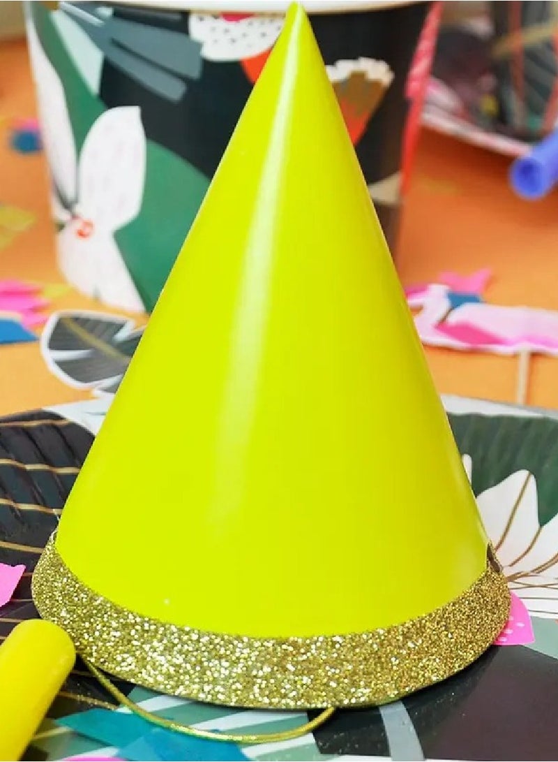 ذا بارتي بوبير مجموعة من 6 قبعات مخروطية ملونة لحفلات أعياد الميلاد للأطفال والكبار مثالية لاحتفالات أعياد الميلاد وديكورات الحفلات - Image 4