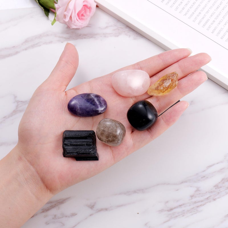 Ukodnus House Protection Crystal Set â€“ Home Protection Crystals for Negative Energy Removal, EMF Cleansing & Spiritual Blessing â€“ New Home Gift, Housewarming Kit, Healing Stones - Image 2
