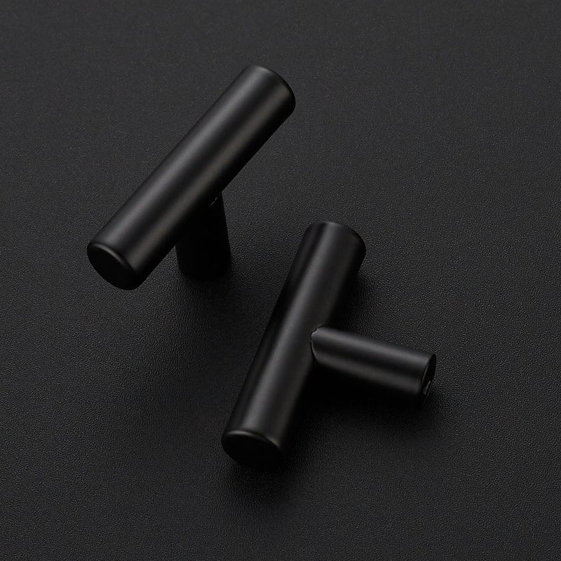 Ravinte Decor 30 Pack Matte Black Cabinet Knobs - Kitchen Cabinet Knobs Black Pulls for Kitchen Drawer Stainless Steel Dresser Hardware 2in Length Single Hole T Bar - Image 2