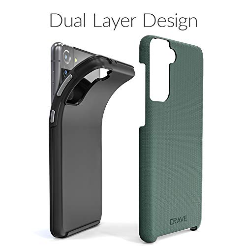 Crave Dual Guard for Galaxy S21+ Case, Shockproof Protection Dual Layer Case for Samsung Galaxy S21 Plus, S21+ 5G (6.7 inch) - Forest Green - Image 4