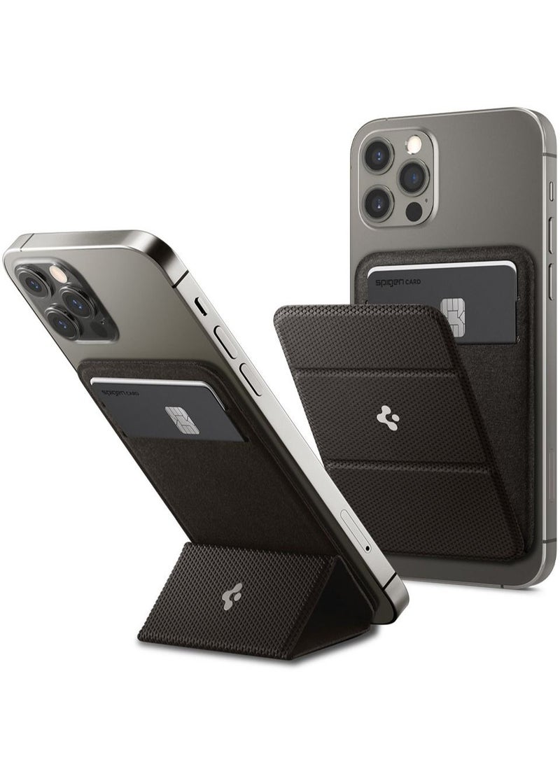 Spigen - Smart Fold (MagFit) Magnetic Wallet Card Holder MagSafe with Kickstand Compatible with iPhone 16 15 14 13 and iPhone 12 models - Gunmetal - Image 1