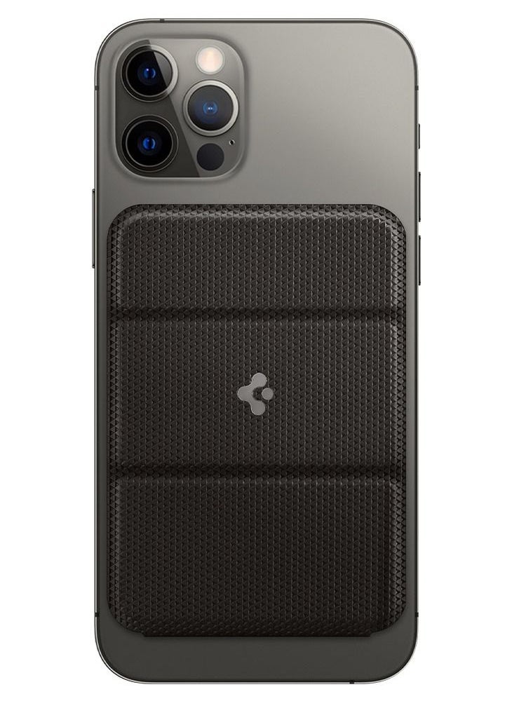 Spigen - Smart Fold (MagFit) Magnetic Wallet Card Holder MagSafe with Kickstand Compatible with iPhone 16 15 14 13 and iPhone 12 models - Gunmetal - Image 1