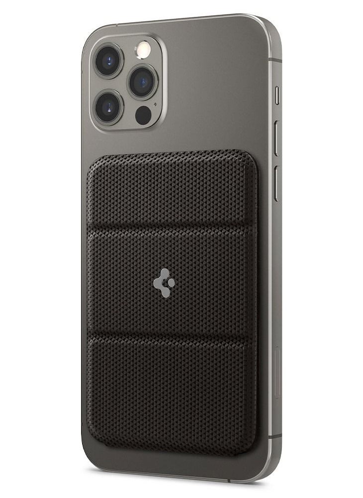 Spigen - Smart Fold (MagFit) Magnetic Wallet Card Holder MagSafe with Kickstand Compatible with iPhone 16 15 14 13 and iPhone 12 models - Gunmetal - Image 1