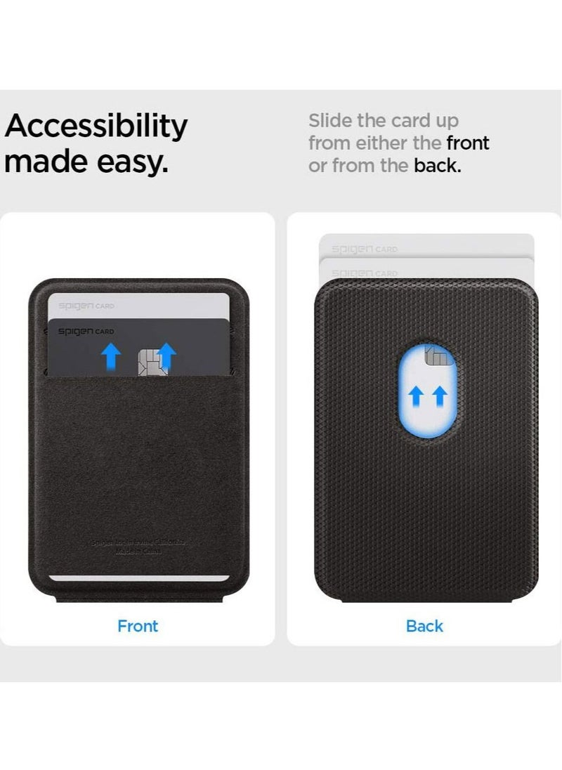 Spigen - Smart Fold (MagFit) Magnetic Wallet Card Holder MagSafe with Kickstand Compatible with iPhone 16 15 14 13 and iPhone 12 models - Gunmetal - Image 1