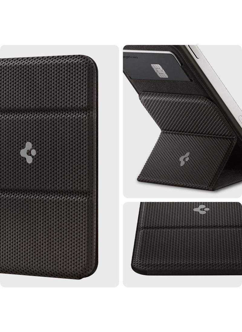 Spigen - Smart Fold (MagFit) Magnetic Wallet Card Holder MagSafe with Kickstand Compatible with iPhone 16 15 14 13 and iPhone 12 models - Gunmetal - Image 1