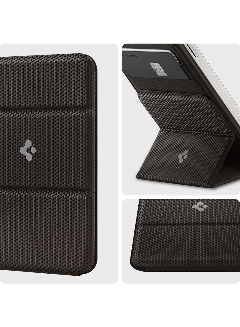 Spigen Smart Fold (MagFit) Magnetic Wallet Card Holder MagSafe with Kickstand Compatible with  iPhone 17 series, iPhone 16 15 14 13 and iPhone 12 models - Gunmetal - Image 3