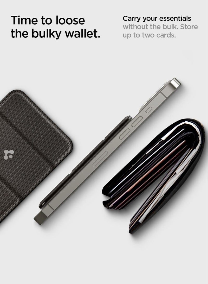 Spigen Smart Fold (MagFit) Magnetic Wallet Card Holder MagSafe with Kickstand Compatible with  iPhone 17 series, iPhone 16 15 14 13 and iPhone 12 models - Gunmetal - Image 5