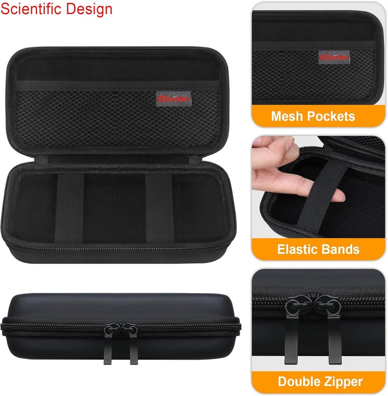 Elonbo Diabetic Supplies Travel Case Diabetic Supply Organizer Bag Glucose Meter Storage Case Insulin Pen Carrying Case for Glucose Monitor Blood Sugar Test Strips Lancets Syringe Black - Image 4