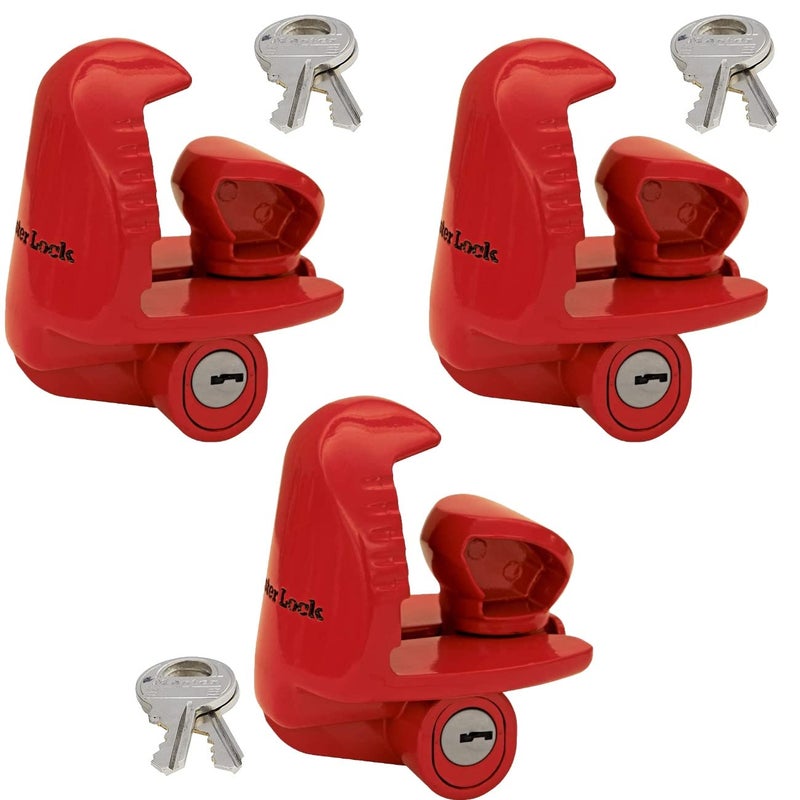 Master Lock - Universal Size Fits 1-7/8", 2", and 2-5/16" Couplers - Trailer Locks 389DAT, 3 Pack - Image 4