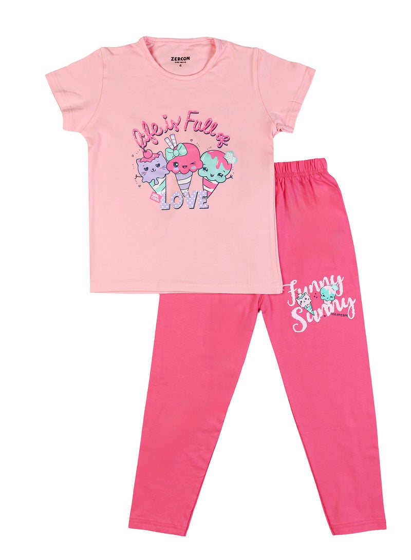 زيركون بيجامة بناتي صيفي - Image 1