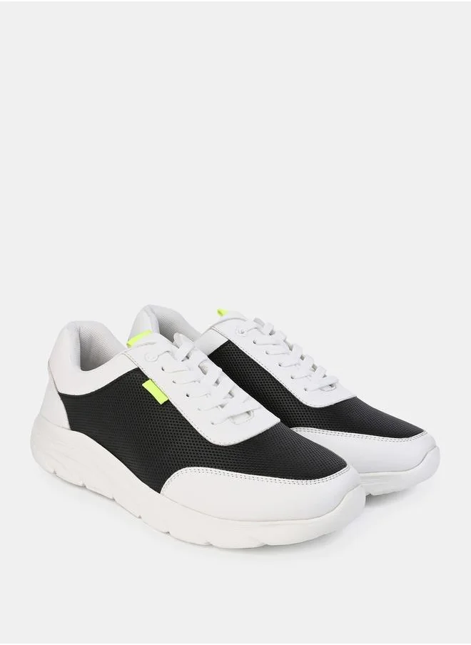 ستايلي Abstract Chunky Sole Lace Up Sneakers