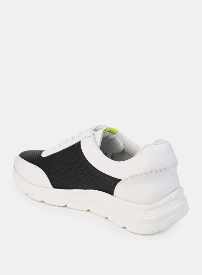 ستايلي Abstract Chunky Sole Lace Up Sneakers