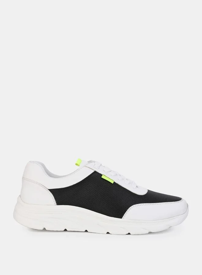 ستايلي Abstract Chunky Sole Lace Up Sneakers