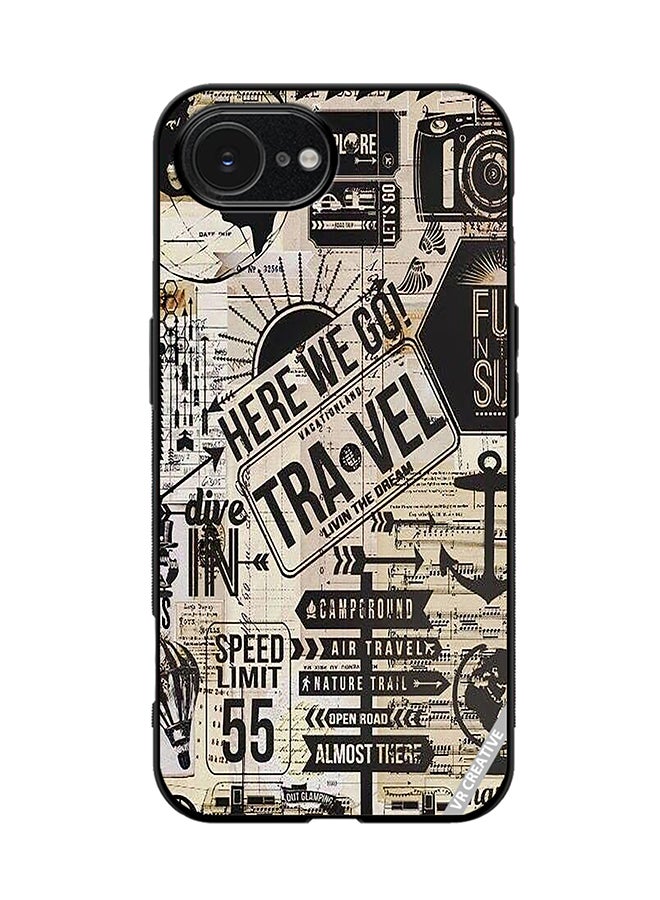 Protective Case Cover For Apple iPhone 16e Here We Go Travel Design Multicolour
