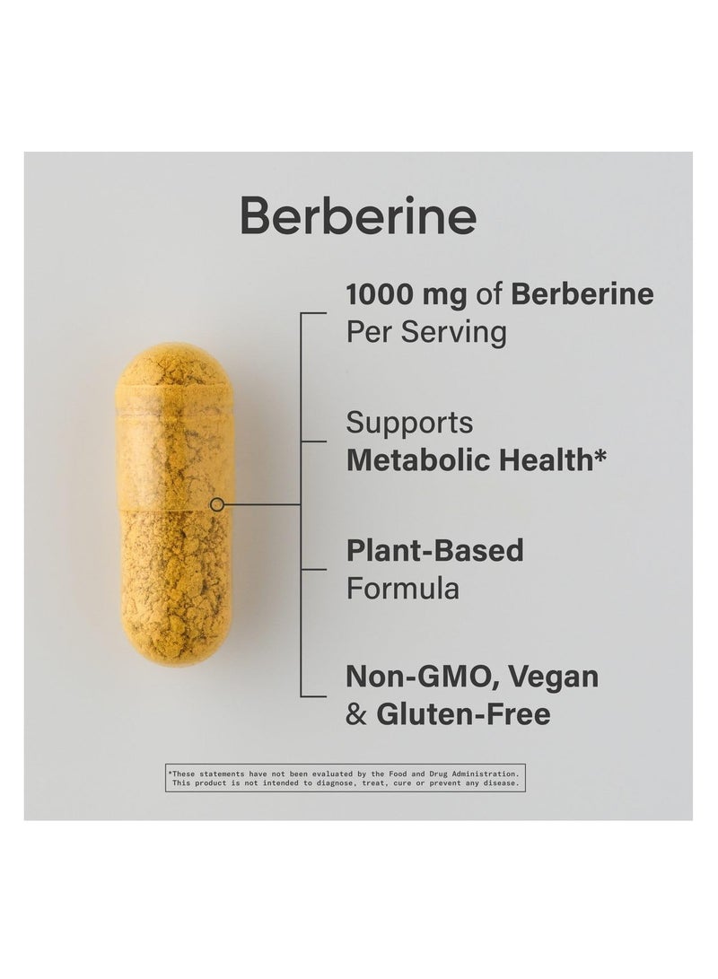 SPORTS RESEARCH SR Berberine Plant Based 1000mg per Serving 60 veggie capsules - Image 2