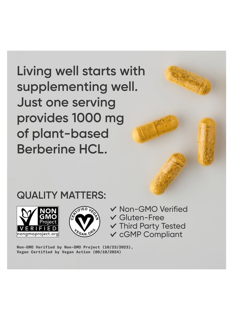 SPORTS RESEARCH SR Berberine Plant Based 1000mg per Serving 60 veggie capsules - Image 3