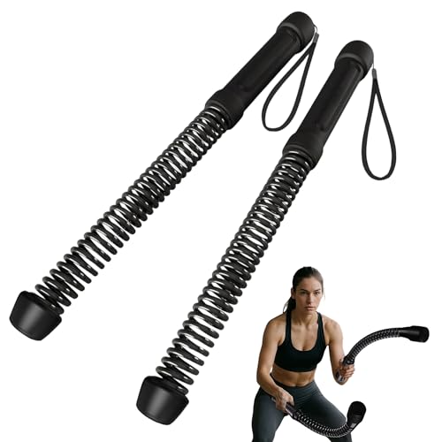WKNNOXT Cordless Battle Ropes 2Pack Portable Workout Ropes for HIIT WorkoutsCardio Muscle TrainingLowImpact Cardio TrainingHome Gym Equipment for Men Women19LB x 2 18LB2 - Image 1