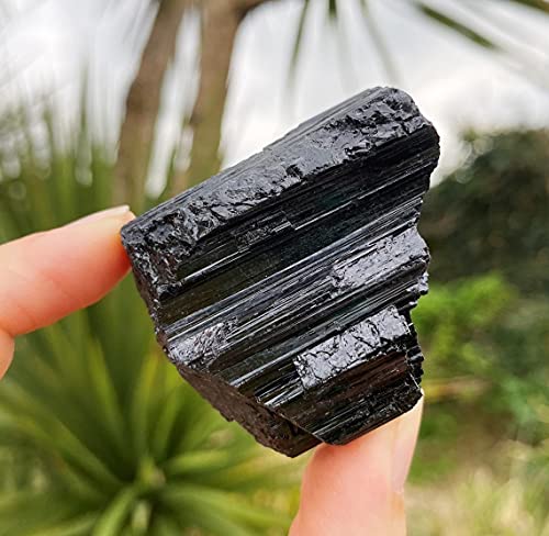 Zenkeeper 1Lb Rough Black Tourmaline Crystals Stone Large Raw Black Tourmaline Stones Bulk Natural Black Tourmaline Crystal Healing Stone for Tumbling, Polishing, Wire Wrapping, Wicca & Reiki - Image 3