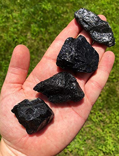 Zenkeeper 1Lb Rough Black Tourmaline Crystals Stone Large Raw Black Tourmaline Stones Bulk Natural Black Tourmaline Crystal Healing Stone for Tumbling, Polishing, Wire Wrapping, Wicca & Reiki - Image 4