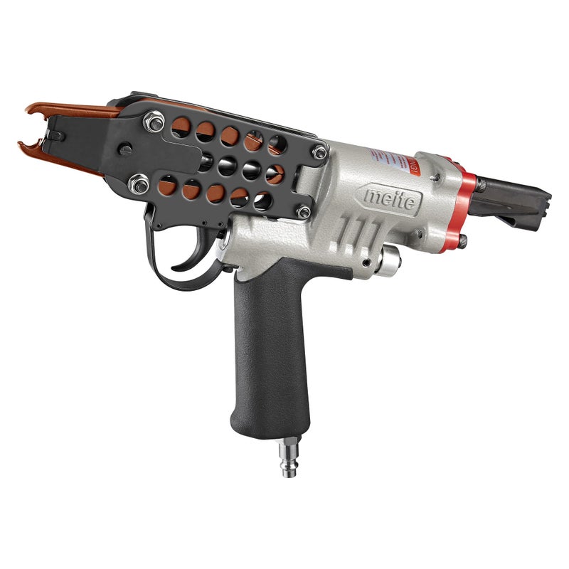 meite SC7E Pneumatic Hog Ring Gun 15 Gauge 34 Crown Extended Nose Hog Ring Pliers 88 mm Closure Air C Ring Stapler for Mattress Assembly Deep Wire Cages