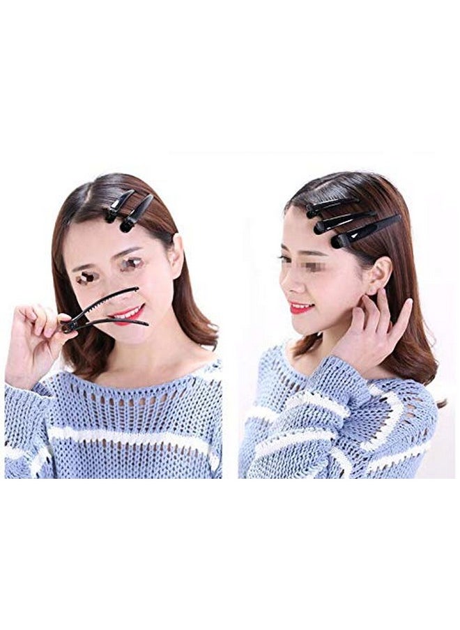 VANTOBEST - 12Pcs Black Plastic Hair Styling Clips Duckbill Clips Alligator Clips Professional Salon Hair Clips For Hair Styling Sectioning Cutting Coloring (3Inch) - Image 1