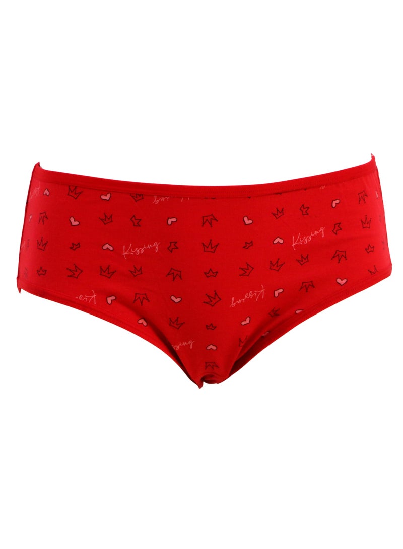 JOANNA JOANNA 33077 Women's Heart & Crown Design Mid Rise 3-Pack Panties, Multicolor  - Image 5
