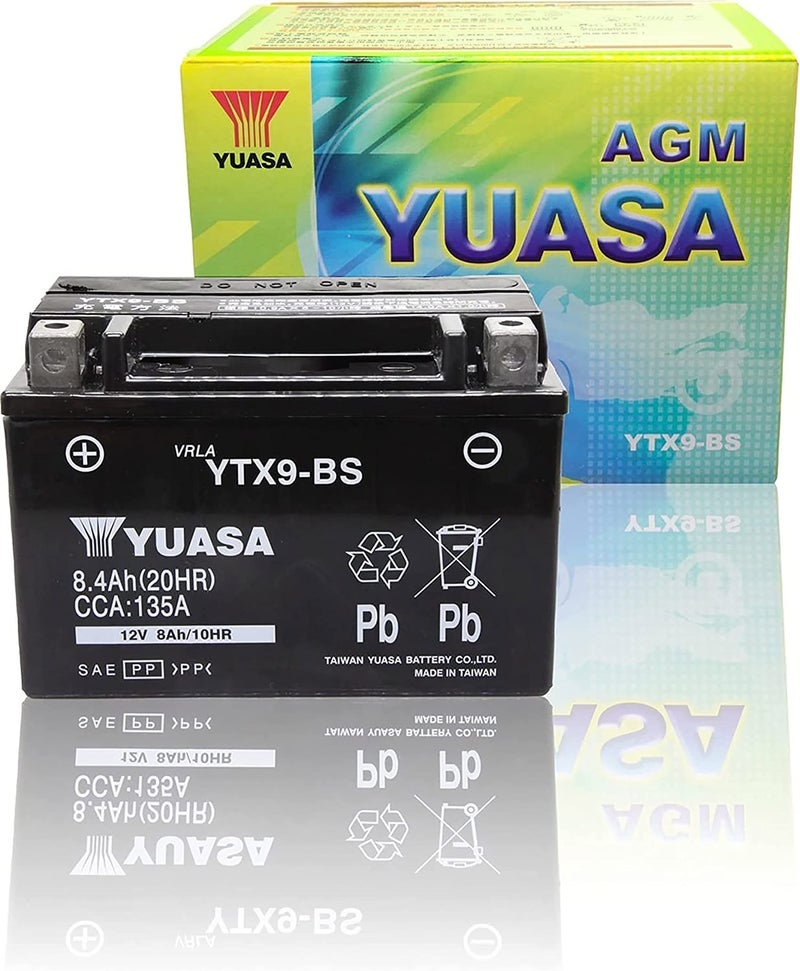 Yuasa YUAM329BS YTX9-BS Maintenance Free AGM Battery with Acid pack - Image 4