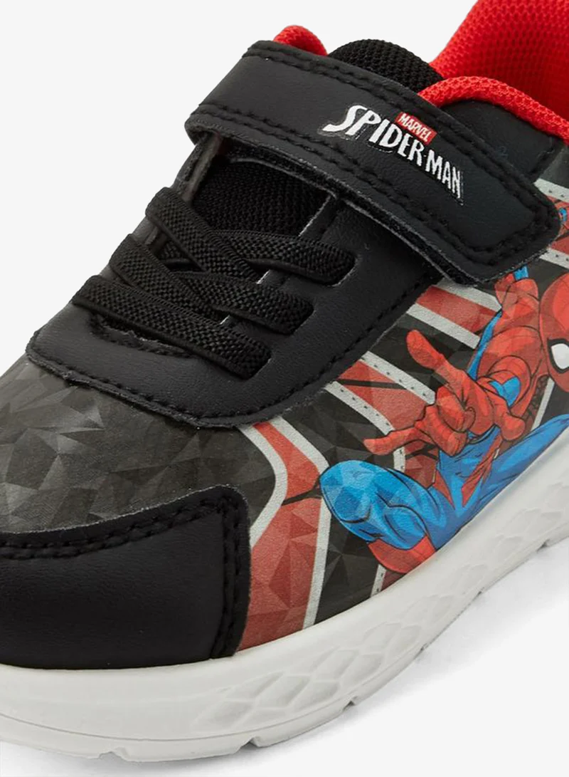Marvel BLACK Boys Spider-Man Print Ankle School Sneakers for Men | Best Price UAE