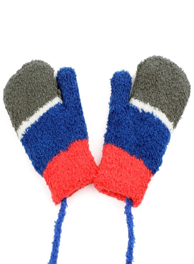 F Flammi 2 Pairs Toddler Fleece Mittens for Baby Boys Girls Winter Sherpa Lined Warm Knit Mittens Cartoon Kids Gloves (2 Pairs-spider pattern) - Image 4