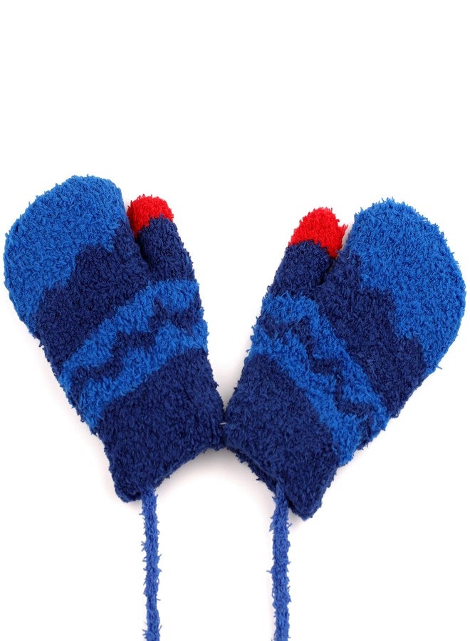 F Flammi 2 Pairs Toddler Fleece Mittens for Baby Boys Girls Winter Sherpa Lined Warm Knit Mittens Cartoon Kids Gloves (2 Pairs-spider pattern) - Image 3