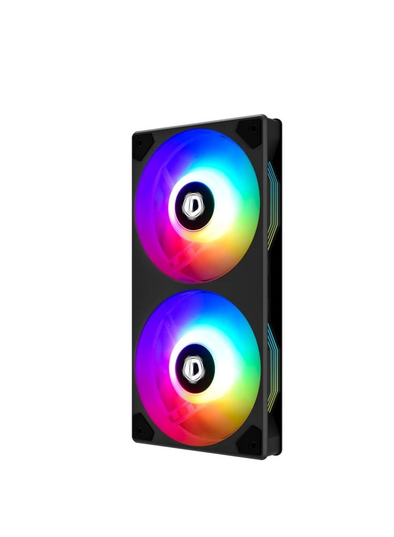 ID-COOLING ICEFAN 240 ARGB, 240mm Case Fan PWM CPU Cooling Fan 2-in-1Addressable RGB Fan 5V 3PIN Connector, Cable Management Fan for Radiator/PC Chassis - Image 1