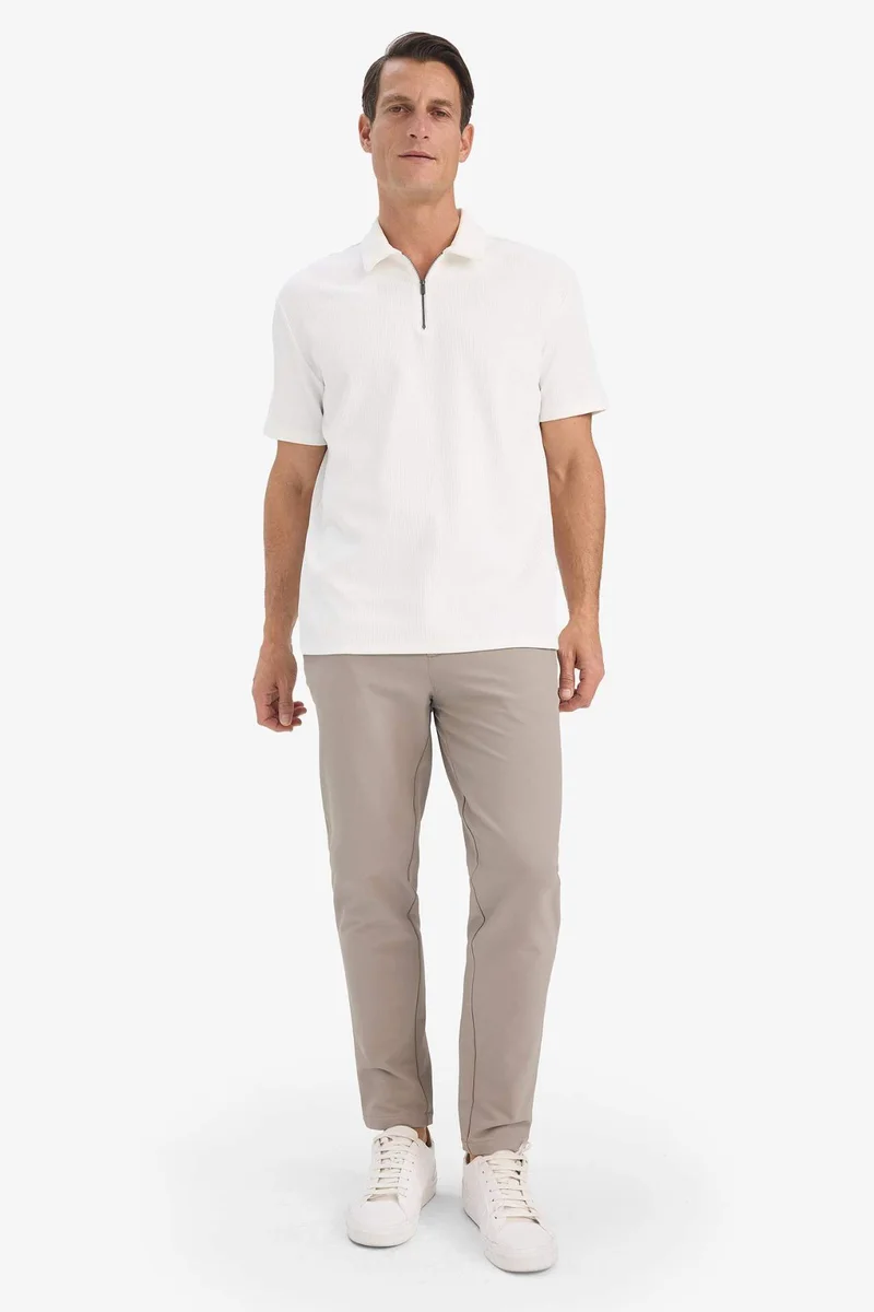 ديفاكتو Regular Fit Pleat Polo T-Shirt