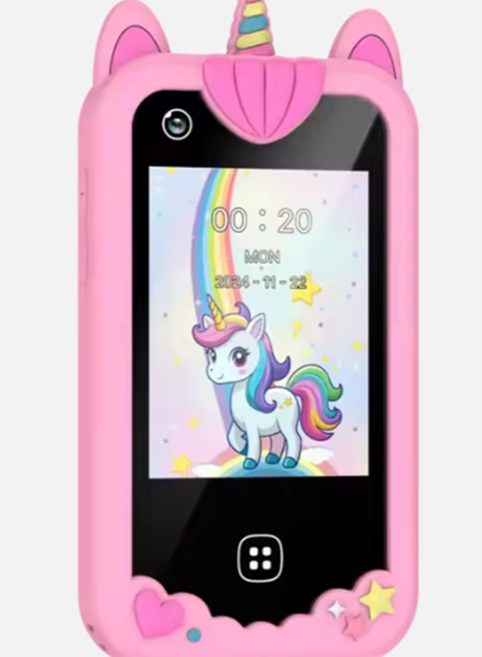 Kids Learning Toy Phone With Educational Games Touchscreen Mobile Phone Smart Phone for Toddler Boys Girls Age 3+ suitable for special needs. eco-friendly. sustainable toy.  - Image 1