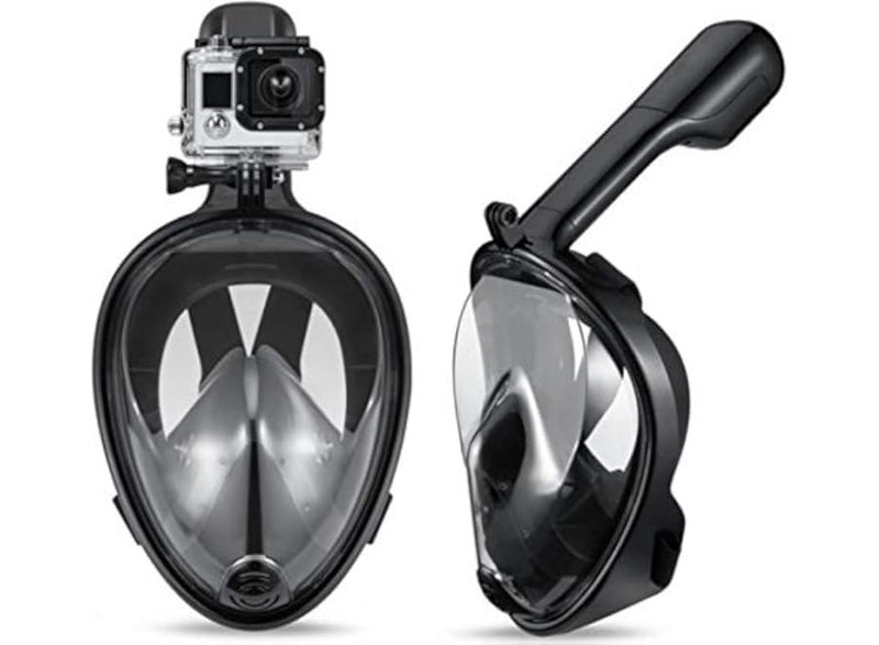 Full face snorkel mask set, dry, detachable, anti-fog, large size, multi-colored - Image 1