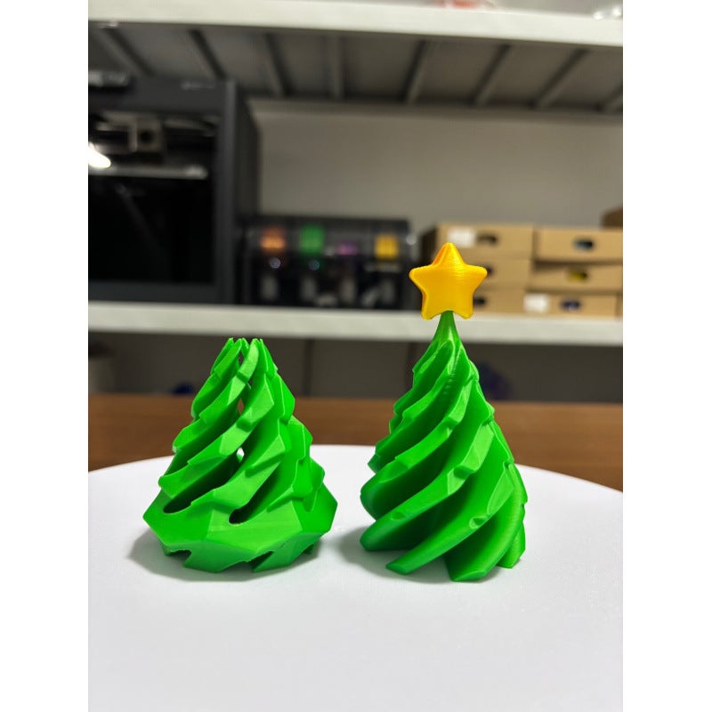 3D Printed Christmas Tree Spiral Pusher, Rotating Music, Decompression Indoor Ornaments, Holiday Gifts, Kidsren'S Toys, Others - Image 1