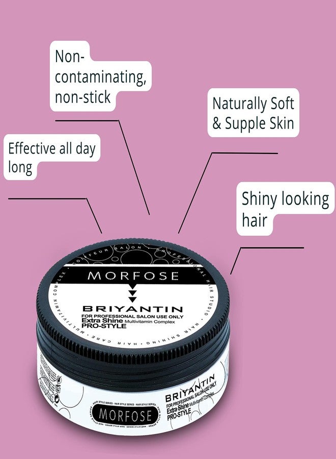 Morfose Briyantin Hair Wax with Multivitamin Complex - Strong Hold, High Shine, Easy to Use, Long-Lasting, Creates Texture - Ideal for All Hair Types, (1 x 5.92 Fl Oz) - Image 3
