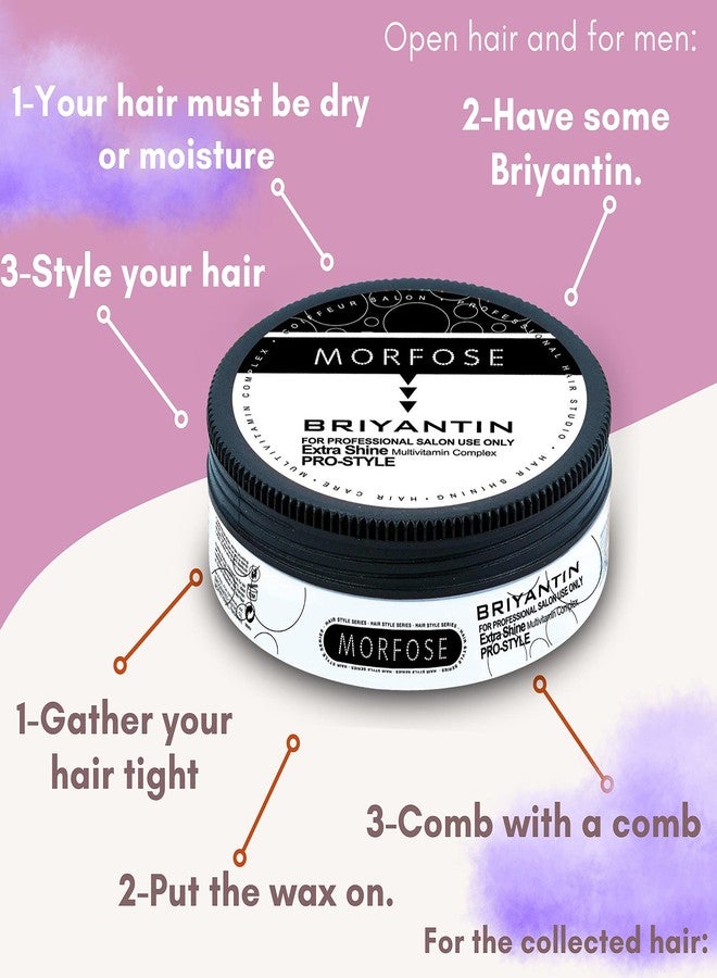 Morfose Briyantin Hair Wax with Multivitamin Complex - Strong Hold, High Shine, Easy to Use, Long-Lasting, Creates Texture - Ideal for All Hair Types, (1 x 5.92 Fl Oz) - Image 5
