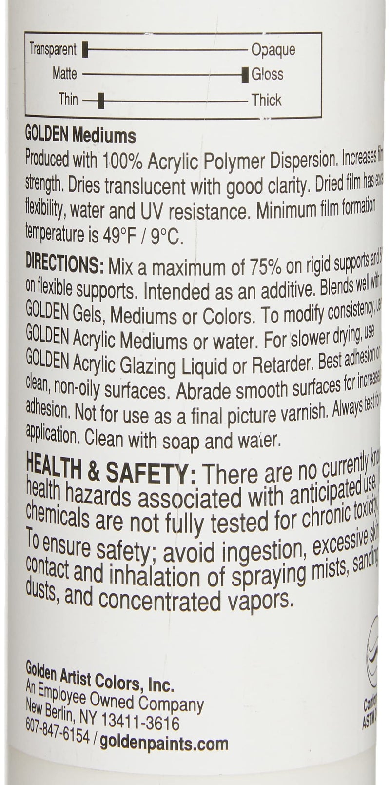 Golden GAC 200 Acrylic Series Medium 8-Ounce (0003920-5) - Image 3