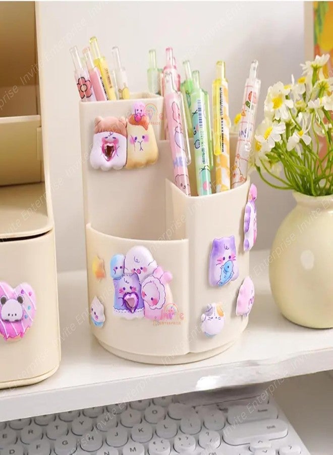 Funspark Cute Little Animals (A) 6 Sheet 3D Puffy Sticker Set – Kawaii Unicorn, Bunny & Baby Animal Glitter Self-Adhesive Stickers for Scrapbook, Diary, Laptop & Kids Crafts - Image 2