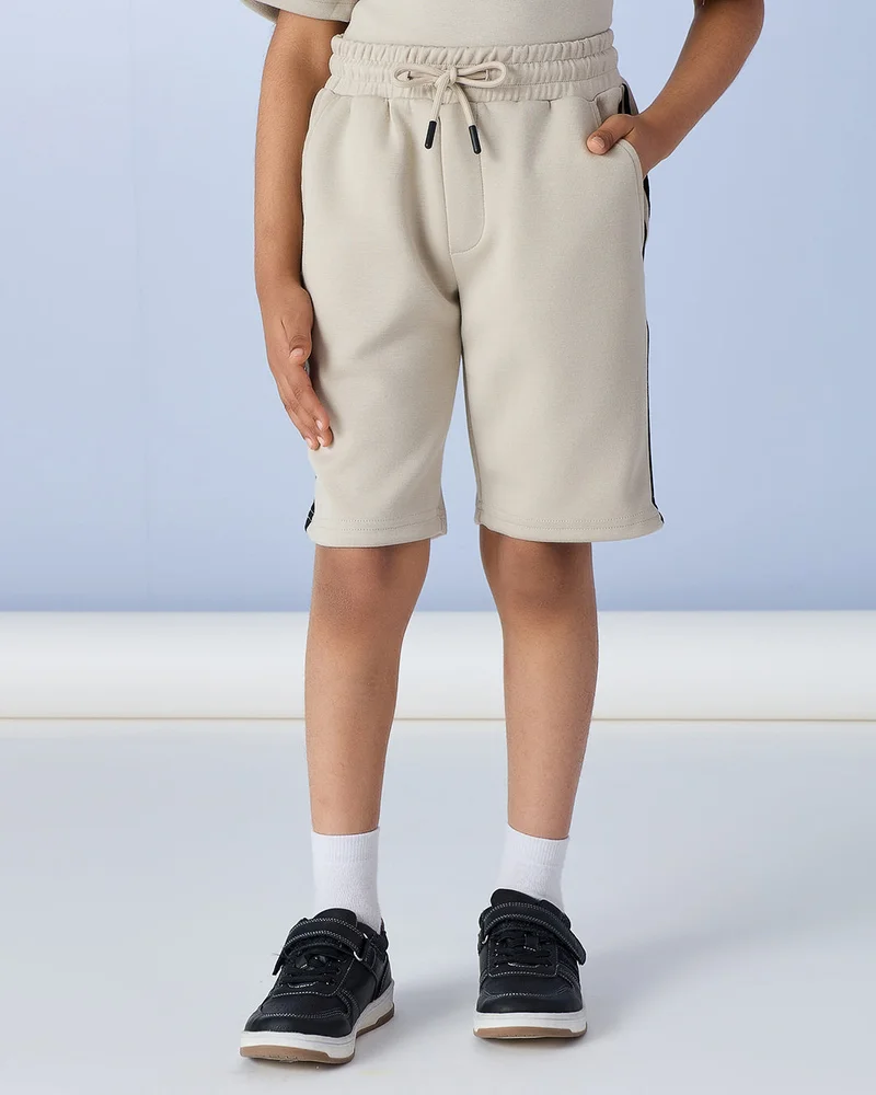 Redtag Boys Beige Modal Blend Shorts