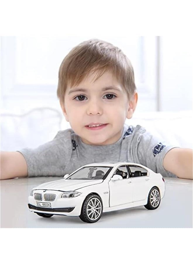 Generic - 1/32 Compatible for 535i Model Car, Zinc Alloy Pull Back Toy car with Sound and Light for Kids Boy Girl Gift(White) - Image 1