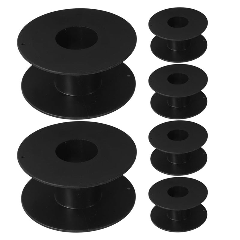 6Pcs Black Plastic Cord Storage Reels Extension Cord Organizer For Indoor Outdoor Use - Image 2