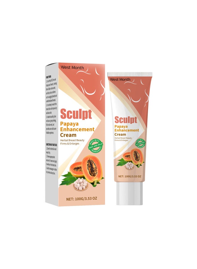West Month Papaya Breast Cream Gentle Care Nourishing Skin Massage Breast Care Cream - Image 1